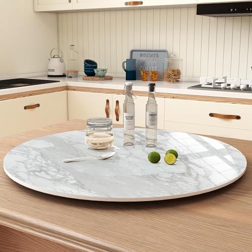 23.6" Lazy Susan for Table Top Sintered Stone Rotating Serving Tray for Dining Table