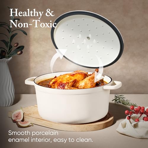 Enameled Cast Iron Dutch Oven Pot with Lid