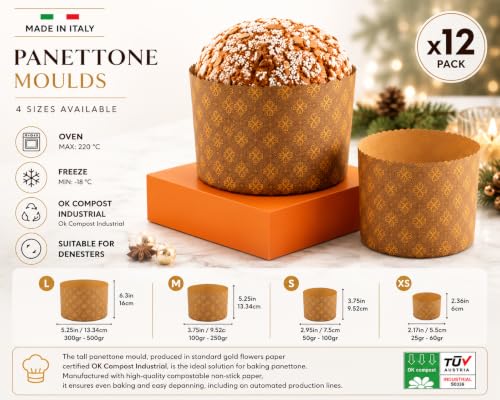 Thin Panettone Paper Pan Mold (12 Count)