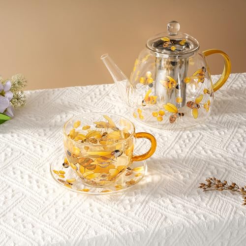 Heat Resistant Glass Teapot with Infuser