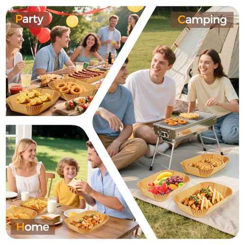 125Pcs Air Fryer Liners Disposable for Dual Basket 8x5.5 Inch Rectangle (125 Count)