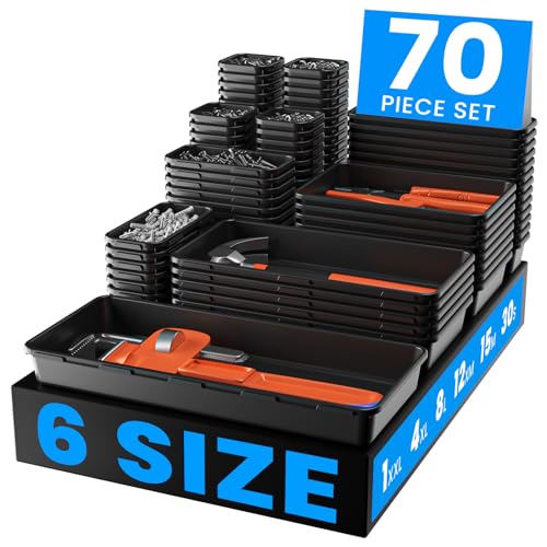 pcs 𝟲𝗦𝗶𝘇𝗲】 Tool Box Organizer and Storage drawer organizer (70 Count)
