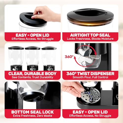 Triple Cereal Dispenser Countertop