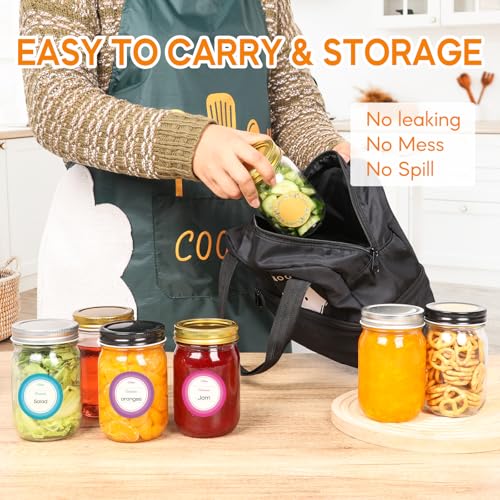 20 Pack 12oz Mason Jars with Gold Lids (20 Count)