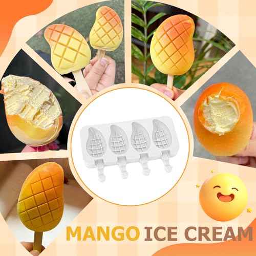 Mango Shape Silicone Popsicle Molds