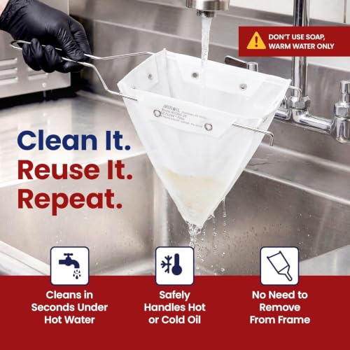CONE2B Fryer Filter Bag & Frame Combo Set