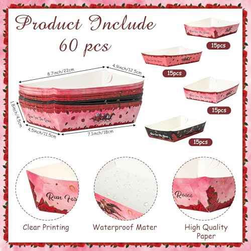 Pink Rose Food Trays