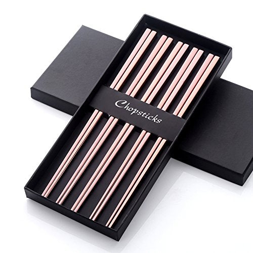 5 Pair Stainless Steel Chopsticks