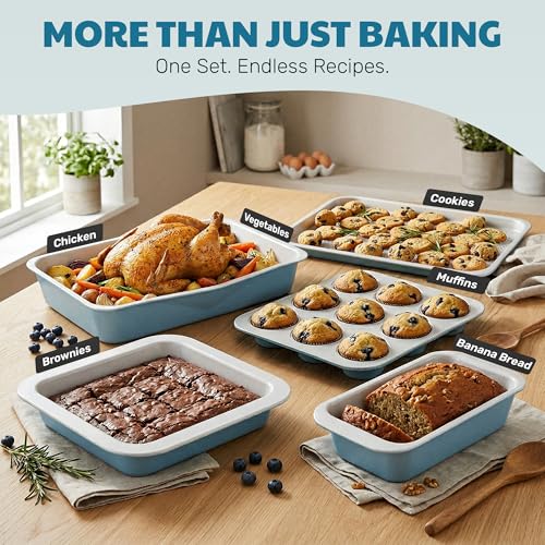 Nonstick Bakeware Set 6 Pc Stackable (6 Count)