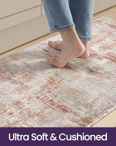 Kitchen Floor Mats Cushioned Anti Fatigue Runner Rug 23x86 Red