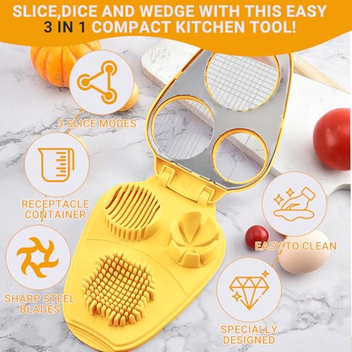 1 Pcs Stainless Steel Egg Slicer for Hard Boiled Eggs