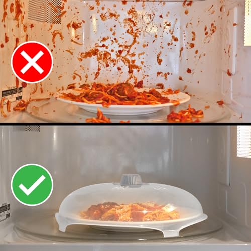Tall Magnetic Microwave Splatter Cover for Food