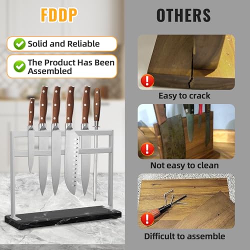 Marble Base Magnetic Knife Block without Knives
