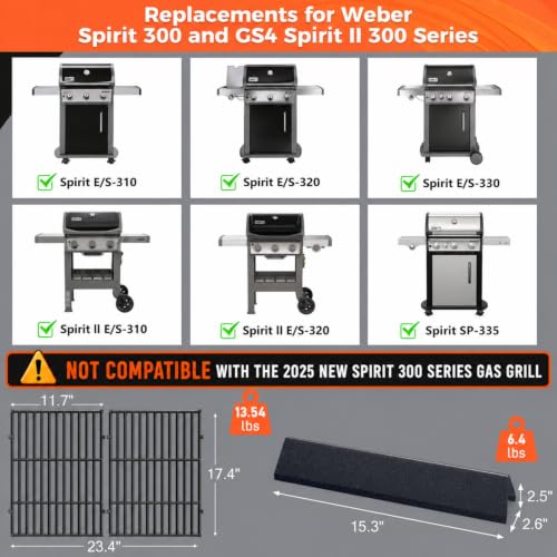 Grill Parts for Weber Spirit 300 & Spirit II 300