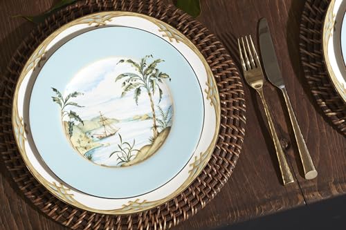 6226609 British Colonial Bamboo Dinner Plate