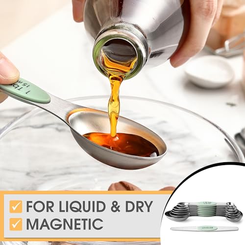 Stainless Steel Magnetic Measuring Spoons Set of 8 (8 Count)