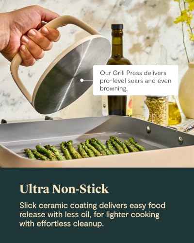 11" Non Stick Square Griddle Pan and 6" Grill Press Duo