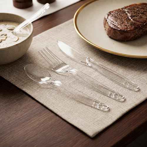 100 Count Clear Plastic Silverware Heavy Duty