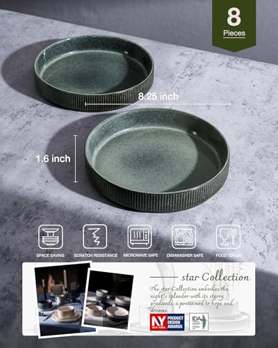 Star 8.25" Pasta Bowls Set of 8 (8 Count)