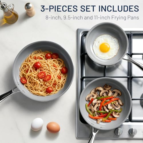 Ceramic Nonstick Frying Pans Set