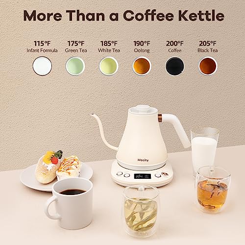 Electric Gooseneck Kettle With Keep Warm Function & LCD Display Automatic Shut Off Coffee Kettle Temperature Control Pour Over Kettle 1200 Watt