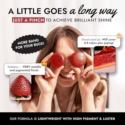 Red Edible Glitter for Drinks & Cakes