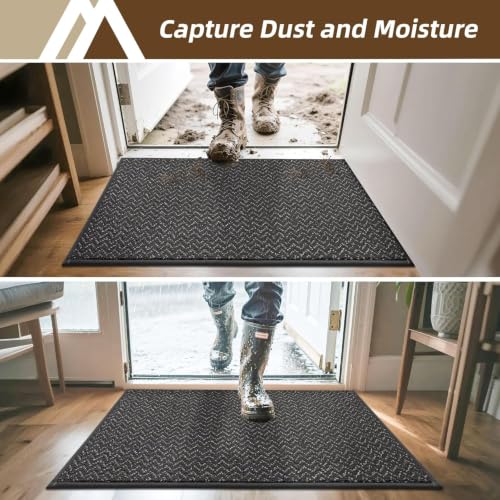 Dirt Trapper Door Mat 36"x60" Non Slip Washable Dark Grey (15 Sq Ft)