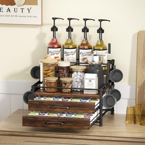 Coffee Syrup Rack Organizer