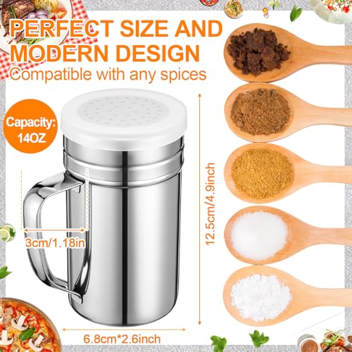 4 Pcs Stainless Steel Salt and Pepper Shakers (4 Count)