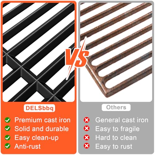 17" Cast Iron Grill Grates for Charbroil Performance 5 Burner