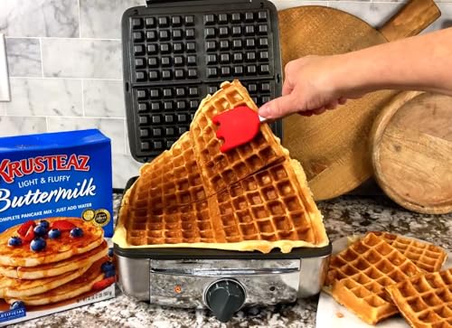 Professional Easy Grip Waffle Tongs with Heat