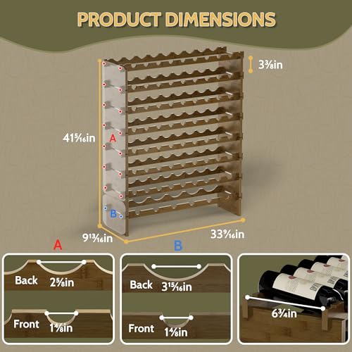 Wine Rack Freestanding Floor