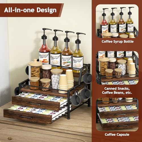 Coffee Syrup Rack Organizer
