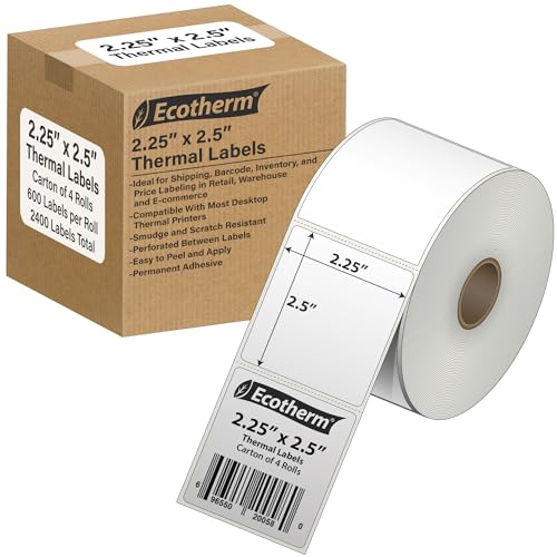 2.25" x 2.5" Thermal Labels (2400 Count)