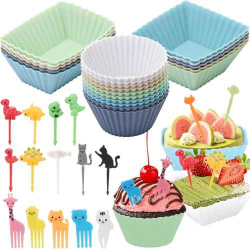 60PCS Silicone Lunch Box Dividers (60 Count)