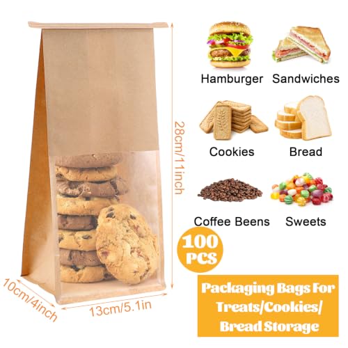 100 Pcs Small Bread Bags for Homemade Bread (100 Count)