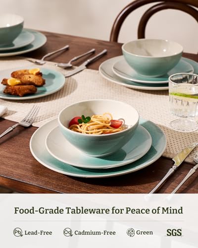 Ceramic Plates and Bowls Sets (18 Count)