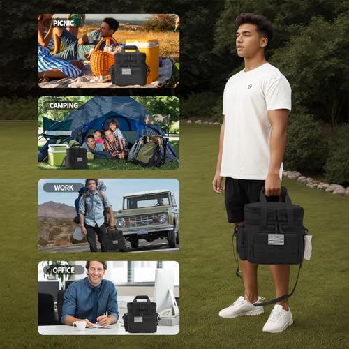 Tactical Lunch Box for Men Expandable 18L Heavy Duty Military Insulated Cooler Bag