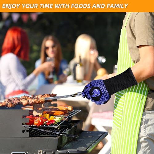 BBQ Gloves 1472F Heat Resistant Non (4 Count)