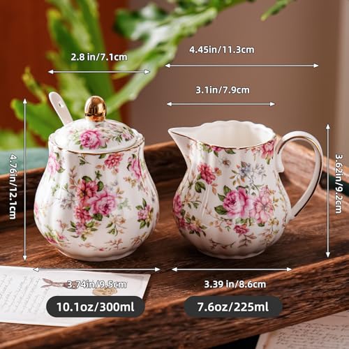 Ceramic Sugar and Creamer Set