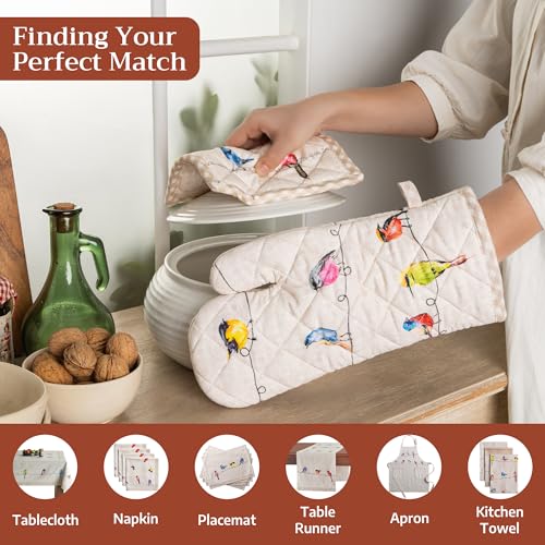 100% Cotton Oven Mitt & Pot Holder Set