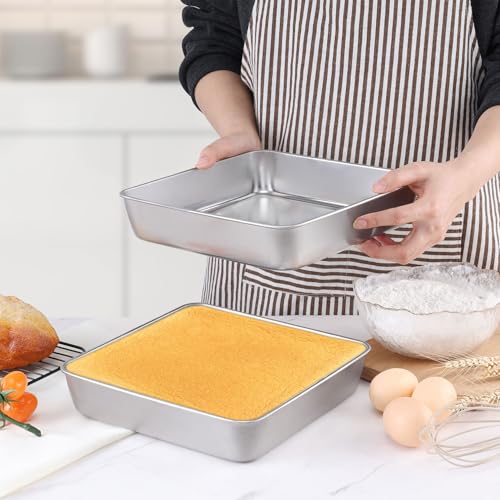3 PCS 9 x 9 Inch Square Baking Cake Pan (10.99 Count)