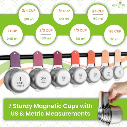 15 Magnetic Measuring Cups & Spoons w (15 Count)