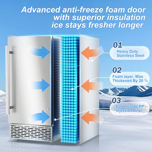 120LB Day Commercial Under Counter Ice Maker Machine with Auto