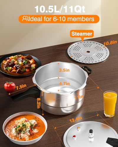 11Qt Aluminum Pressure Cooker w