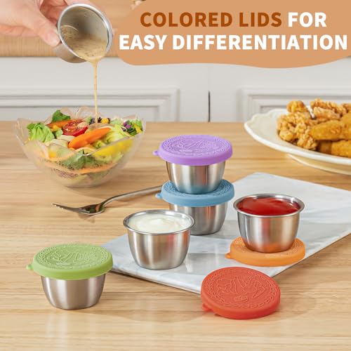 8 Pack 2.4 Oz Small Salad Dressing Containers To Go (8 Count)