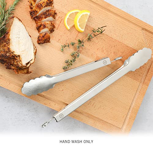 Richburn 2 Piece Stainless Steel Tongs Set