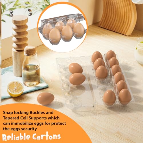 100 Pack Large Egg Cartons Cheap Bulk 6 Count Plastic Egg Containers 2x3