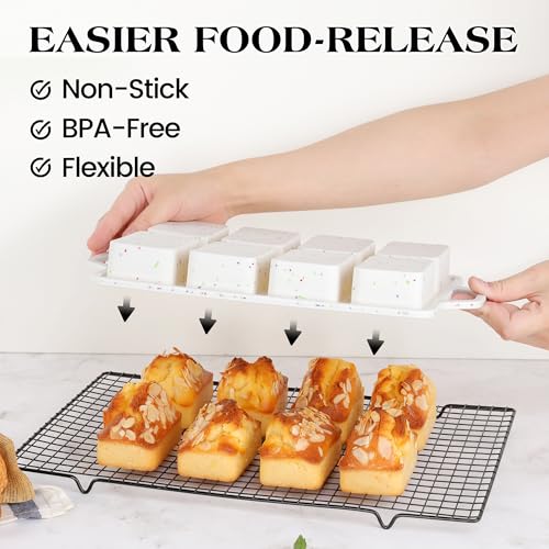 2 Pcs Mini Loaf Pans with Metal Reinforced Frame (2 Count)