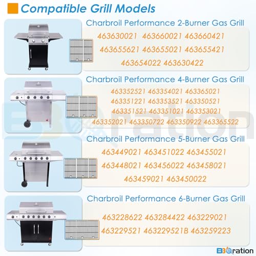 17" Grill Grate and Heat Plate for Charbroil Performance 4